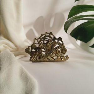 SOLD • Vintage Brass Letter Holder